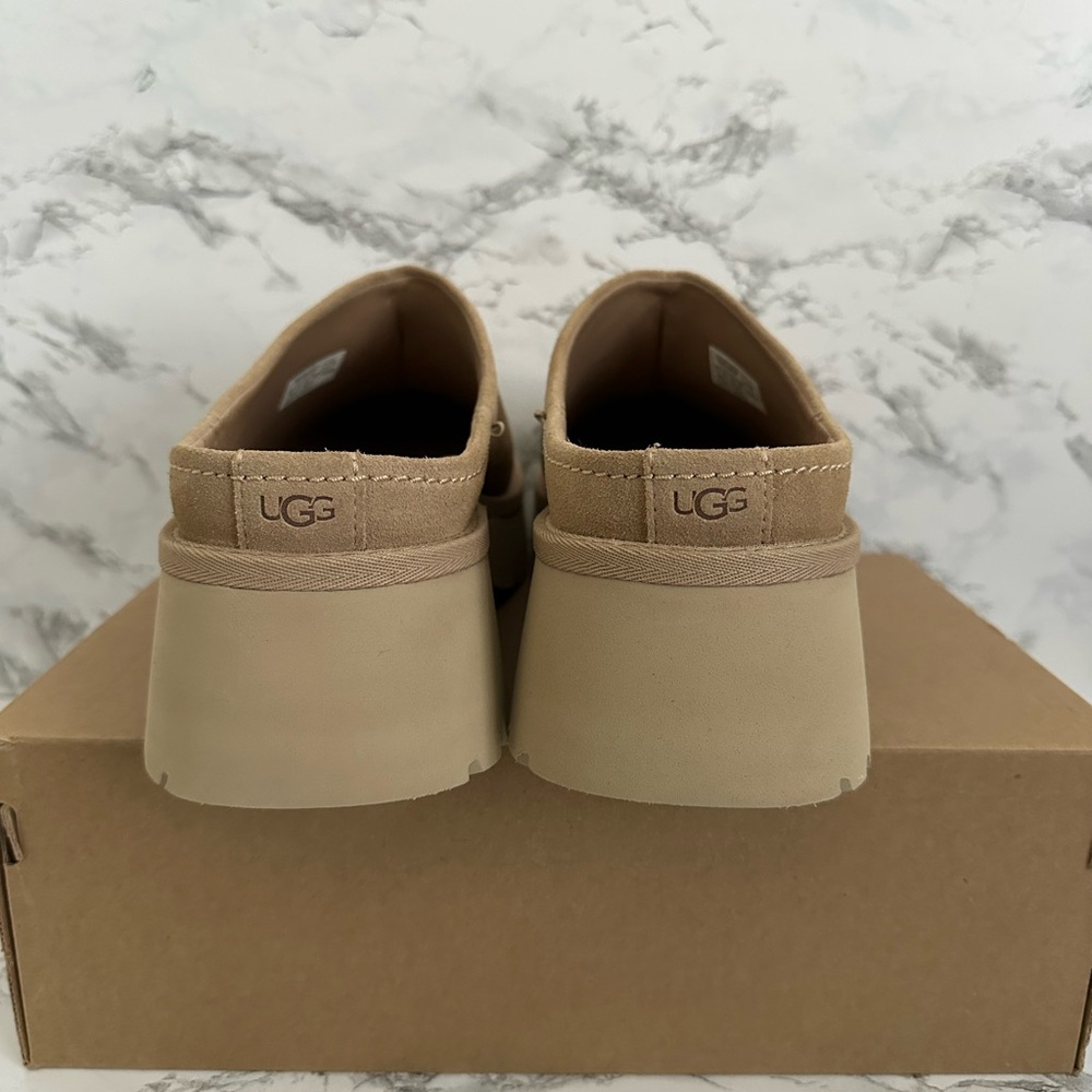 UGG Heights Sand Suede Slip On Casual Clog Shoes Chestnut 1152731 Women Size 12 - Picture 5 of 7